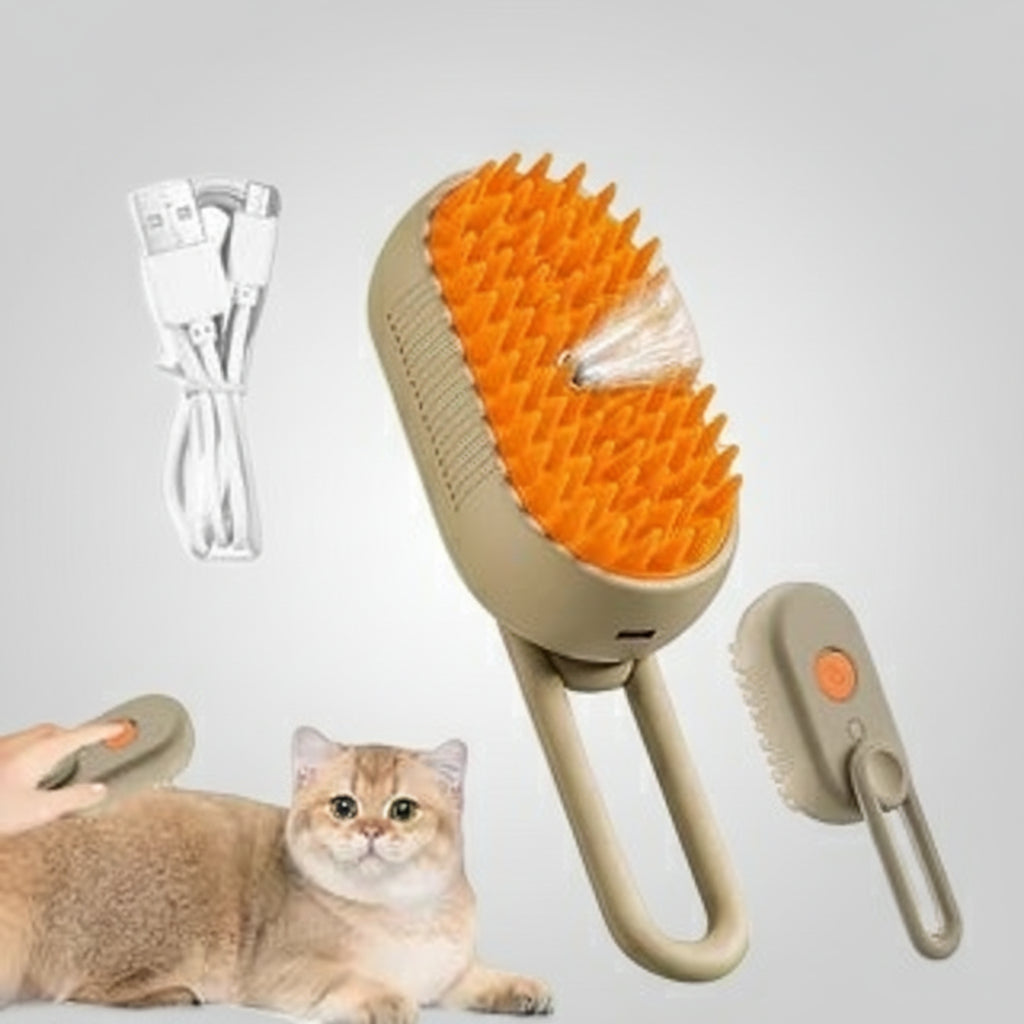 Cepillo Para Mascotas A Vapor Recargable